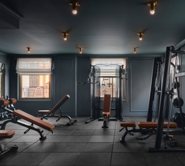 Fitness center at Huntington Hotel