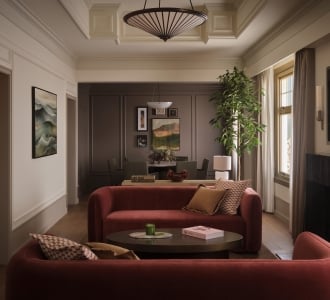 huntington hotel penthouse living room